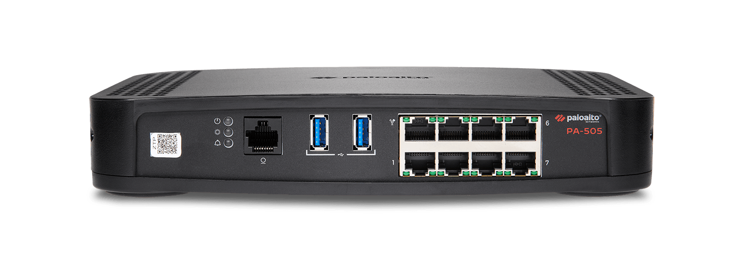 Firewall Palo Alto Networks PA-505, vista frontal com o equipamento completo