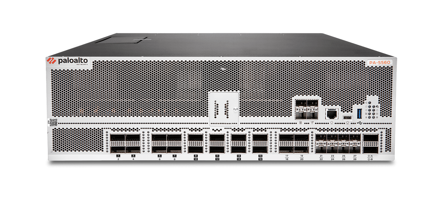 Firewall Palo Alto Networks PA-5560, vista frontal com o equipamento completo
