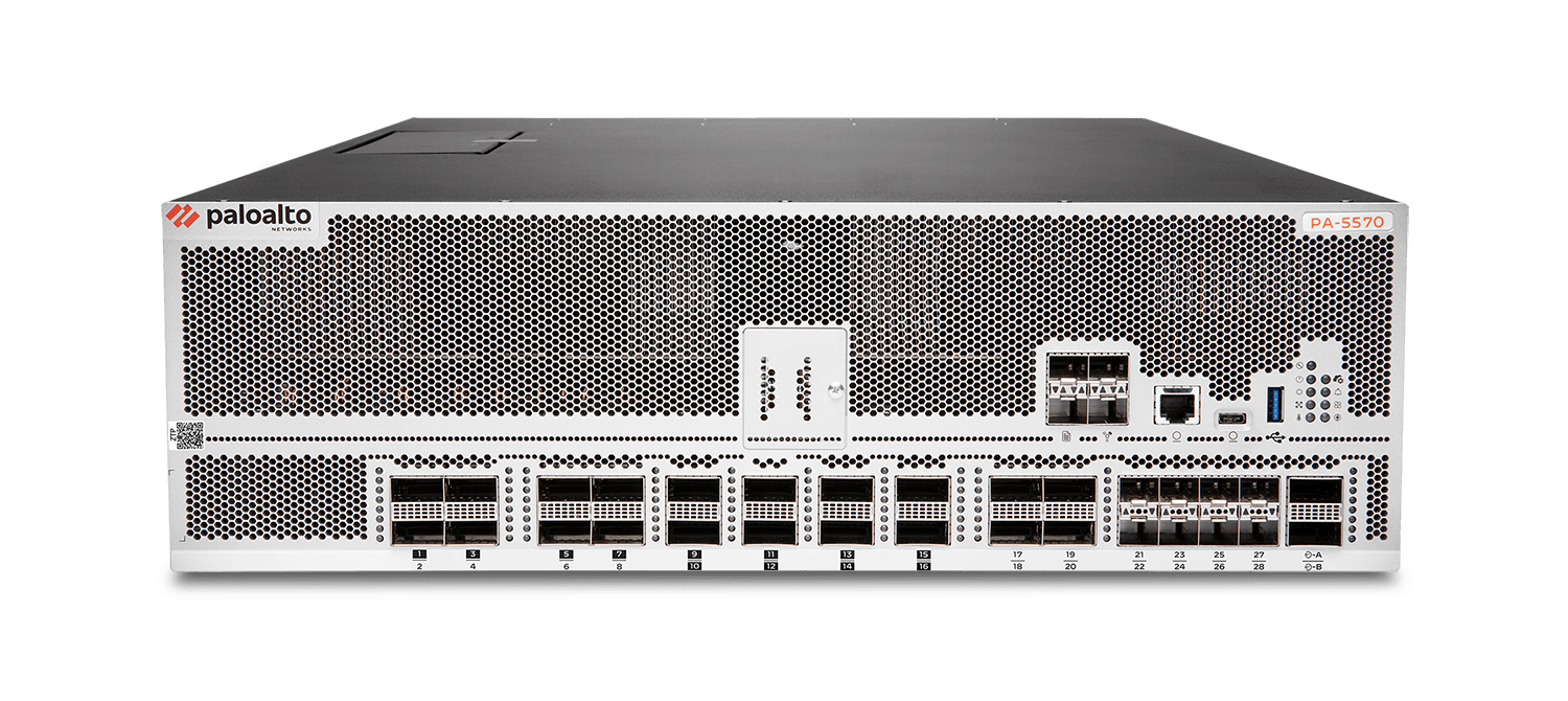 Firewall Palo Alto Networks PA-5570, vista frontal com o equipamento completo