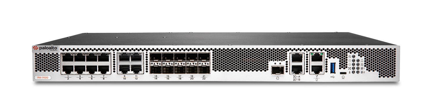 Firewall Palo Alto Networks PA-1420, vista frontal com o equipamento completo