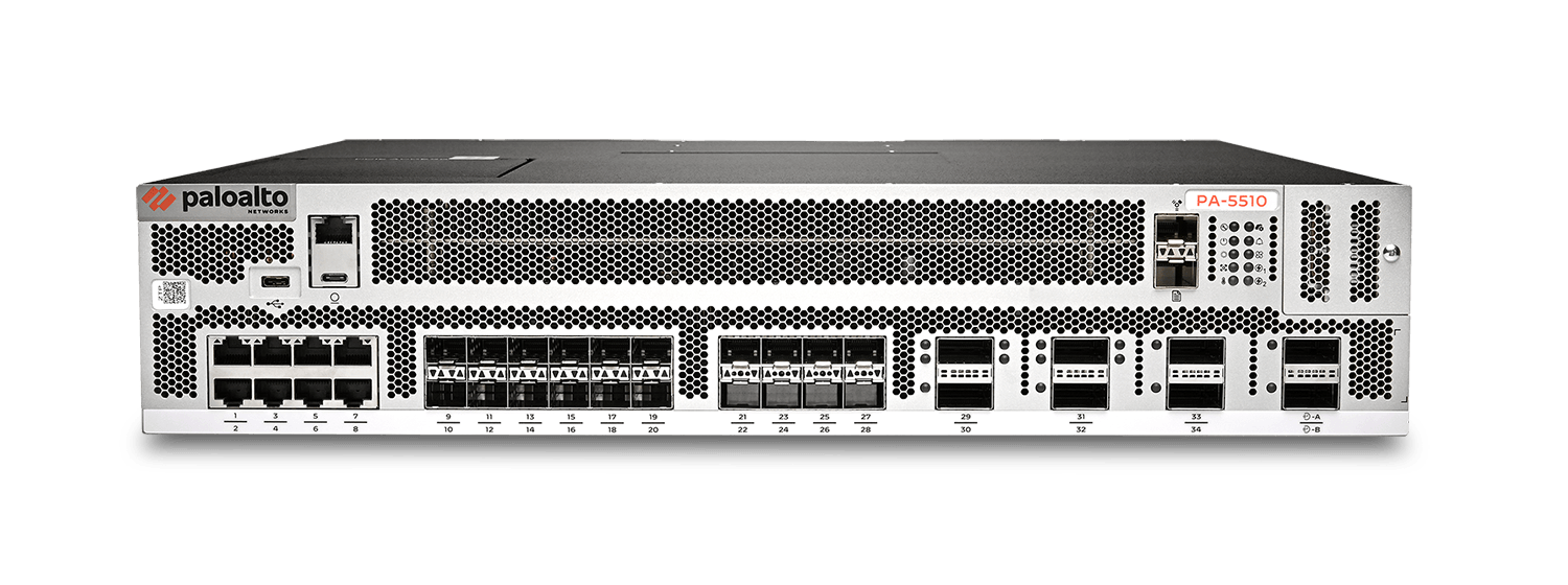Firewall Palo Alto Networks PA-5510, vista frontal com o equipamento completo