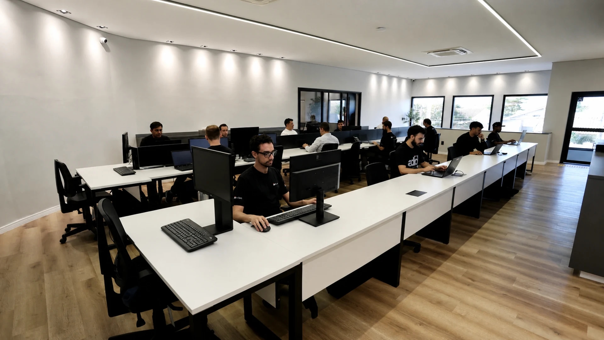 Pessoas trabalhando no ambiente de tecnologia da Add Solution