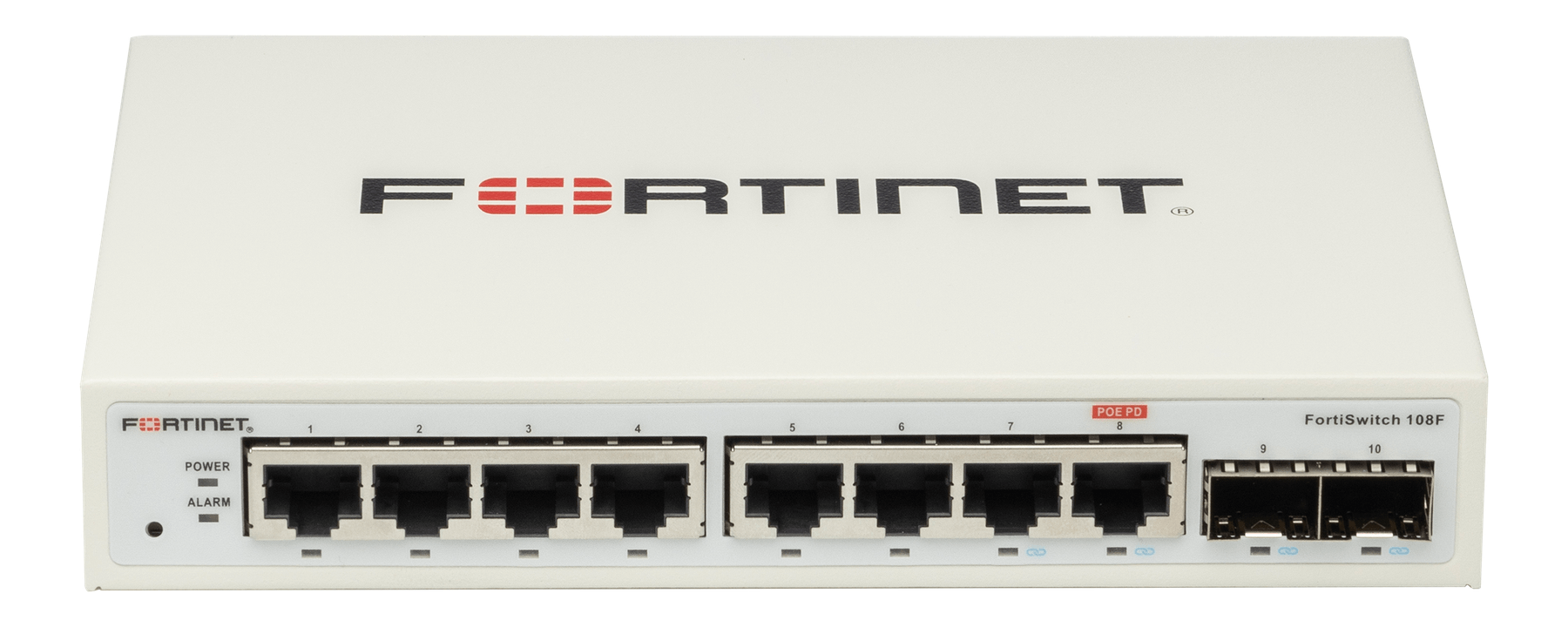 FortiSwitch 108F — imagem oficial do produto