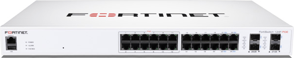FortiSwitch 124F-POE — imagem oficial do produto
