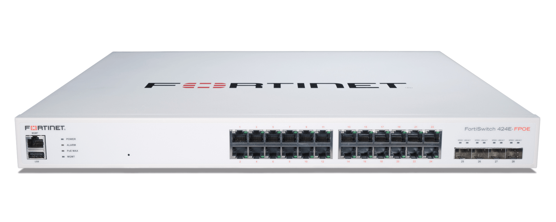 FortiSwitch 424E-FPOE — imagem oficial do produto