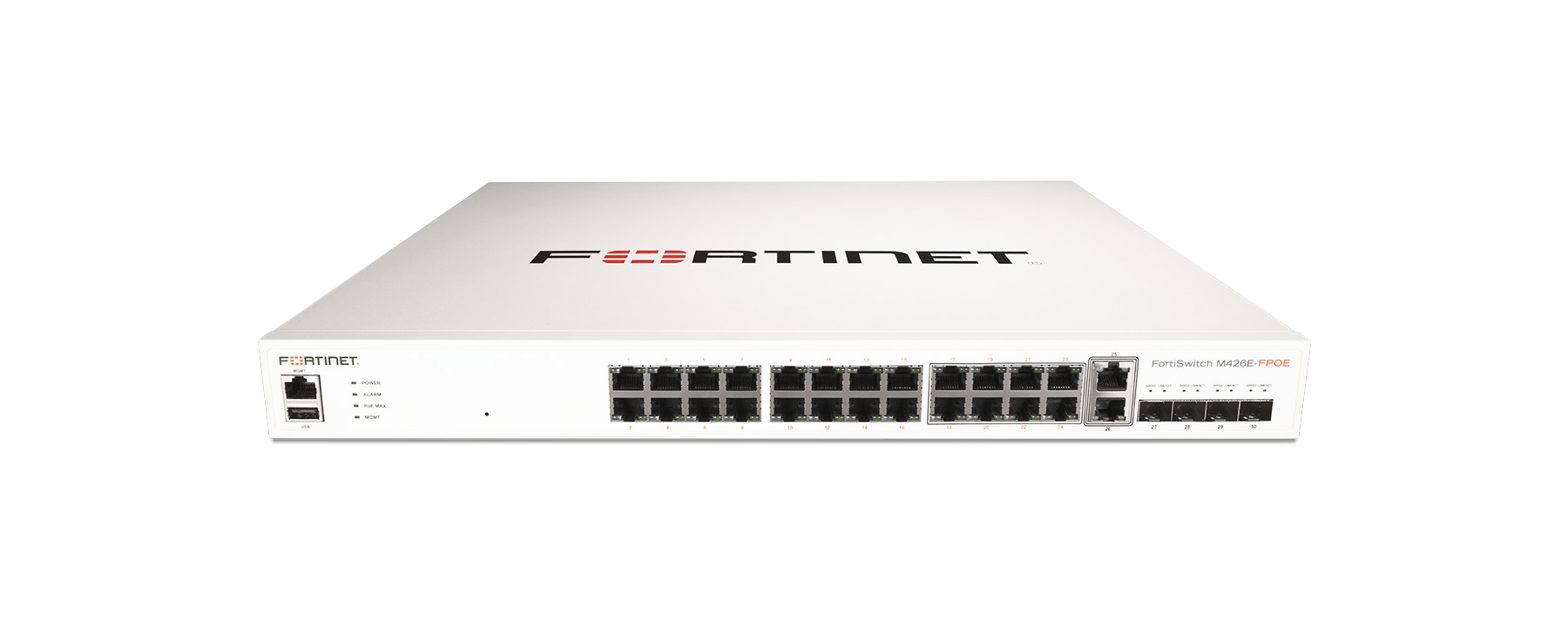 FortiSwitch M426E-FPOE — imagem oficial do produto