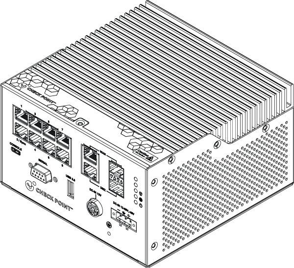 Check Point Rugged 1575R cabeado, diagrama técnico oficial do appliance