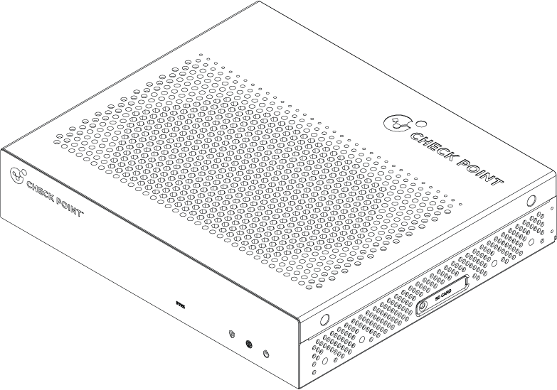 Check Point Spark 2550 cabeado, diagrama técnico oficial do appliance